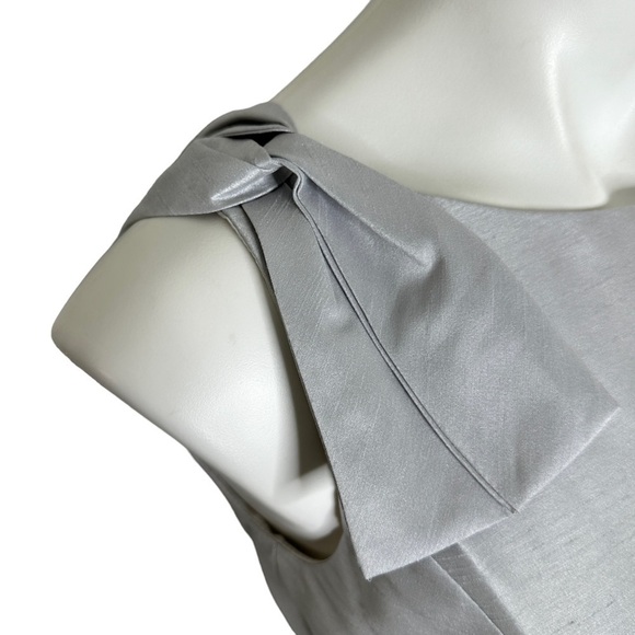 Alfred Sung short bridesmaid dress with bows dove NWT 2 / 4 / 8 - Picture 4 of 8